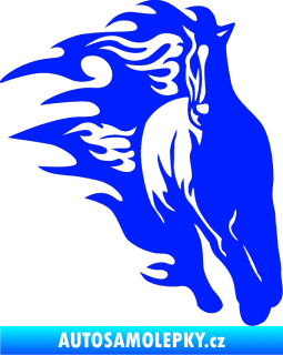 Samolepka Animal flames 007 pravá kůň modrá dynamic