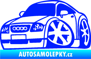 Samolepka Audi TT karikatura levá modrá dynamic