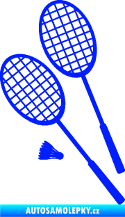 Samolepka Badminton rakety levá modrá dynamic