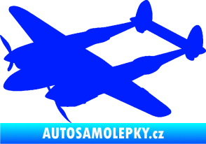 Samolepka Bombardovací letoun Lockheed  P38 lighting levá modrá dynamic