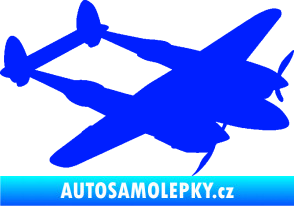 Samolepka Bombardovací letoun Lockheed  P38 lighting pravá modrá dynamic