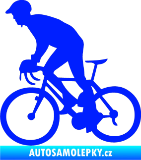 Samolepka Cyklista 003 levá modrá dynamic