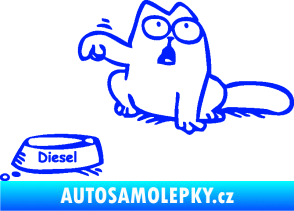 Samolepka Dolej diesel - levá modrá dynamic