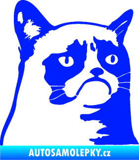 Samolepka Grumpy cat 002 pravá modrá dynamic