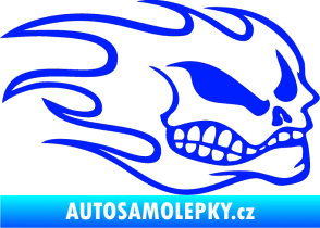 Samolepka Head - lebka- pravá modrá dynamic