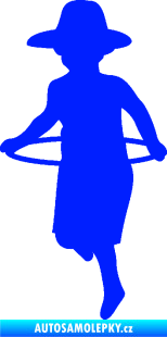 Samolepka Hula Hop 001 levá dítě s obručí modrá dynamic