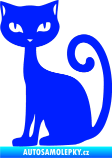 Samolepka Kočka 009 levá modrá dynamic