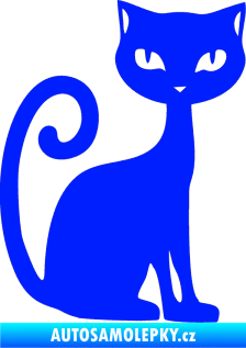 Samolepka Kočka 009 pravá modrá dynamic