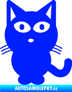 Samolepka Kočka 034 levá modrá dynamic