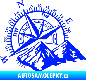 Samolepka Kompas 002 levá hory modrá dynamic