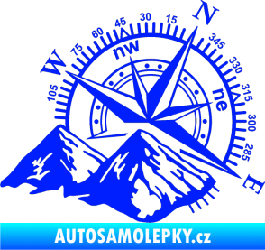 Samolepka Kompas 002 pravá hory modrá dynamic