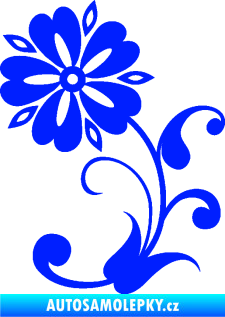 Samolepka Květina dekor 001 levá modrá dynamic