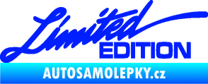 Samolepka Limited edition 011 nápis modrá dynamic