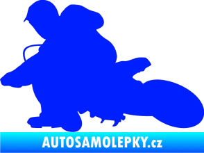 Samolepka Motorka 005 levá motokros modrá dynamic