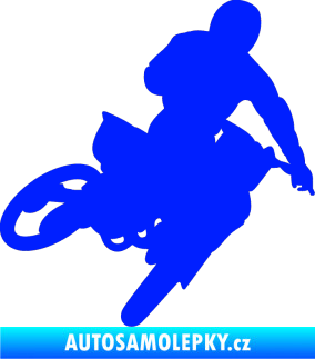 Samolepka Motorka 025 pravá motokros modrá dynamic