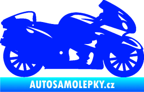 Samolepka Motorka 048 pravá silniční modrá dynamic