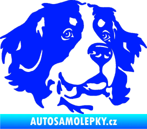 Samolepka Pes 131 pravá bernský salašnický pes modrá dynamic