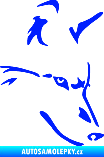 Samolepka Pes 159 pravá vlk modrá dynamic