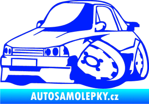 Samolepka Škoda 120 karikatura levá modrá dynamic
