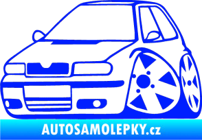 Samolepka Škoda Felicia karikatura levá modrá dynamic