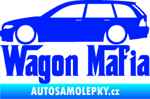 Samolepka Wagon Mafia 002 nápis s autem modrá dynamic