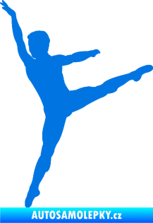 Samolepka Balet tanečník 001 levá modrá oceán