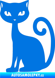 Samolepka Kočka 009 levá modrá oceán