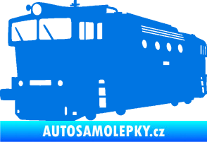 Samolepka Lokomotiva 001 levá modrá oceán