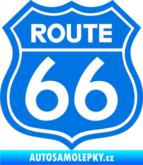 Samolepka Route 66 - jedna barva modrá oceán