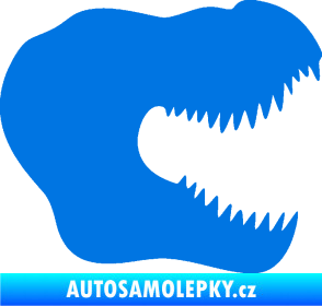 Samolepka Tyrannosaurus Rex lebka 001 pravá modrá oceán