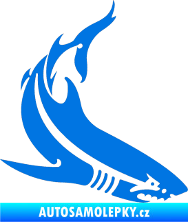 Samolepka Žralok 005 pravá modrá oceán