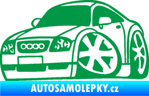 Samolepka Audi TT karikatura levá zelená