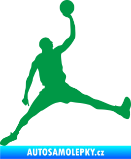 Samolepka Basketbal 016 pravá zelená