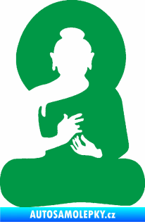 Samolepka Budha 001 silueta zelená