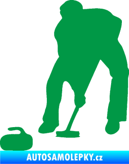 Samolepka Curling 001 levá zelená