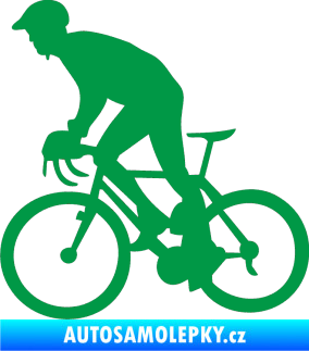 Samolepka Cyklista 003 levá zelená