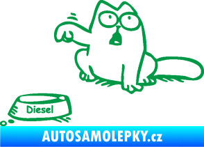Samolepka Dolej diesel - levá zelená