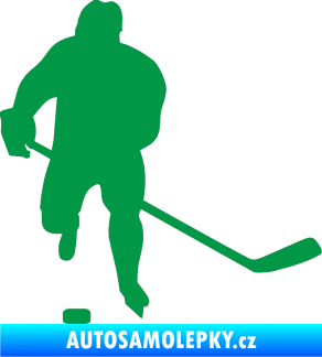 Samolepka Hokejista 008 pravá zelená