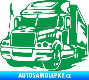 Samolepka Kamion 002 levá nákladní auto zelená