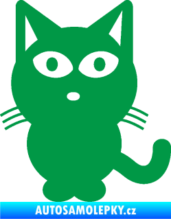 Samolepka Kočka 034 levá zelená