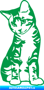 Samolepka Koťátko 006 levá zelená