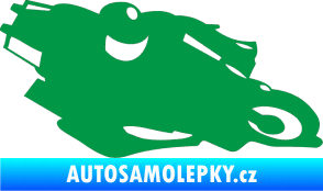 Samolepka Motorka 007 pravá silniční motorky zelená