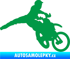 Samolepka Motorka 030 pravá motokros zelená