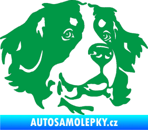 Samolepka Pes 131 pravá bernský salašnický pes zelená