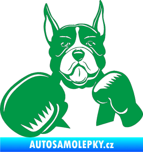 Samolepka Pes 183 levá boxer zelená