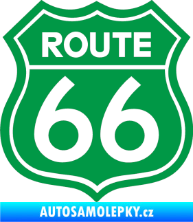 Samolepka Route 66 - jedna barva zelená