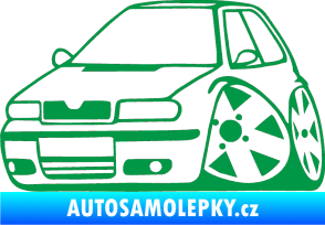 Samolepka Škoda Felicia karikatura levá zelená