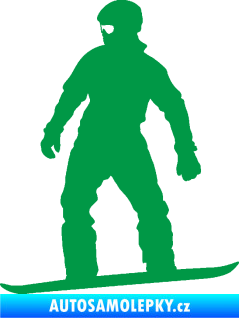 Samolepka Snowboard 024 levá zelená