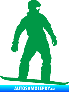 Samolepka Snowboard 024 pravá zelená