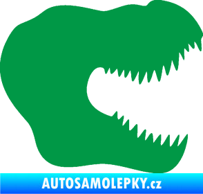 Samolepka Tyrannosaurus Rex lebka 001 pravá zelená
